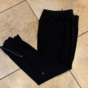 Black Elastic Waist Jogger Pants